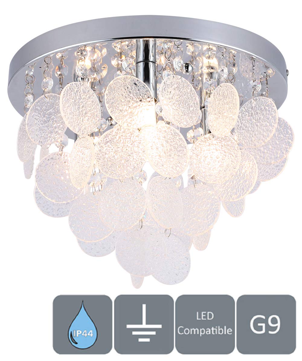 Harper Living Modern 4 Lights Semi Flush Ceiling Light Ip44 O