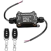 DC 12V-48V Forward and Reverse Remote Switch for Linear Actuator Motor | 8A Wireless RF Relay Control,IP67 Waterproof Receiver,Long Range 165ft Transmitter for Motors,Garage Doors,2 Remotes Included