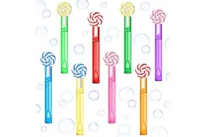 AFZMON 24 Candyland Party Favors Bubble Wands for Kids, Sweet Candy Mini Bubbles Wand Toys, Lollipop Theme Birthday Party Supplies Goodie Gift Bag Stuffers Pinata Classroom Prizes