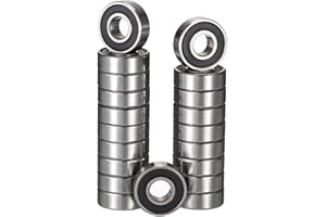 HiPicco 693-2RS Deep Groove Ball Bearings, ID 3mm x OD 8mm x Width 4mm Miniature Bearings, Double Rubber Sealed Ball Bearing Pre-Lubricated Chrome Steel Z2 Lever 20pcs