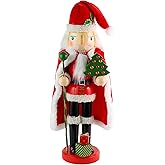 Ornativity Christmas Santa Claus Nutcracker - Holiday Wooden Xmas Nutcracker Santa Figure Home Decoration 13.5"