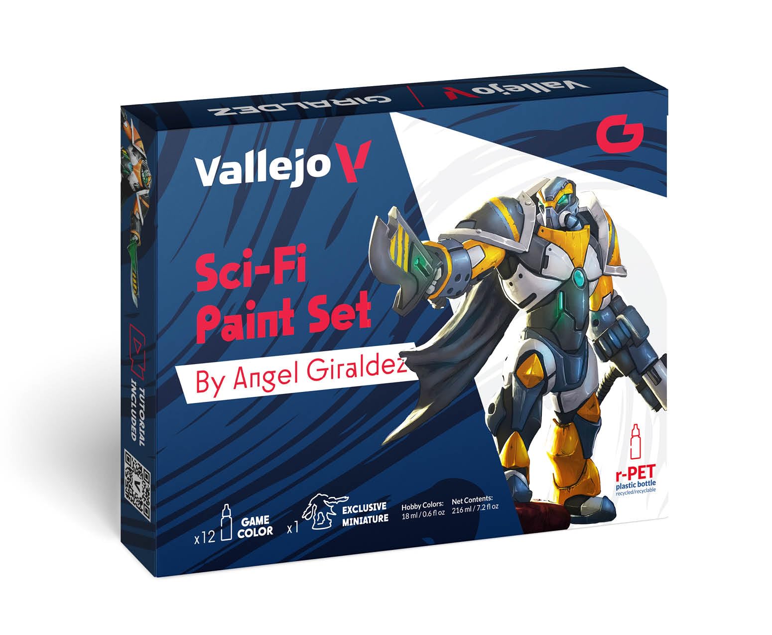 AV Vallejo Game Color Set - Sci-Fi ((x12) & figure