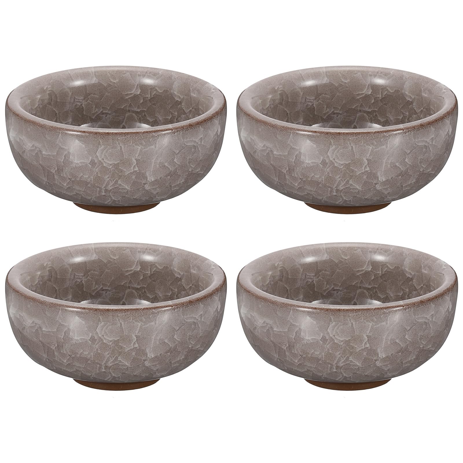 PATIKIL Chinese Calligraphy Ink Dish, 4 Pcs Painting Brush Rest Dish Multifunctional Japanese Ceramics Ink Water Plate for Calligraphy, Painting, Art Supplies, Light Purple