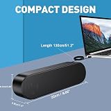 YYV USB Computer Speakers Portable Soundbar with Volume Mute USB Powered view 6
