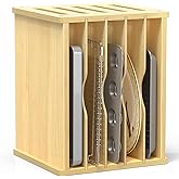 sandpaint 6 Tier Wooden Tray Dividers for Cabinets, Cookie Sheet Organizer for Cabinet, Vertical Tray Dividers for Storing pans, Baking trays, Cutting Board