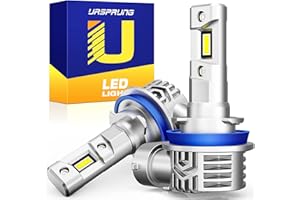 Ursprung Fahren H11/H8/H9 Bulbs 2024 Upgraded, H11 fog Bulbs 24000 Lumen 600% Brighter fog light 6500K Cool White, IP68 Waterproof, Pack of 2