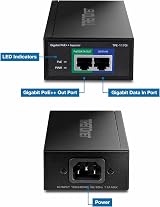 TRENDnet TPE-117GI Gigabit PoE Injector 52V 1.38A Ultra PoE+ view 7