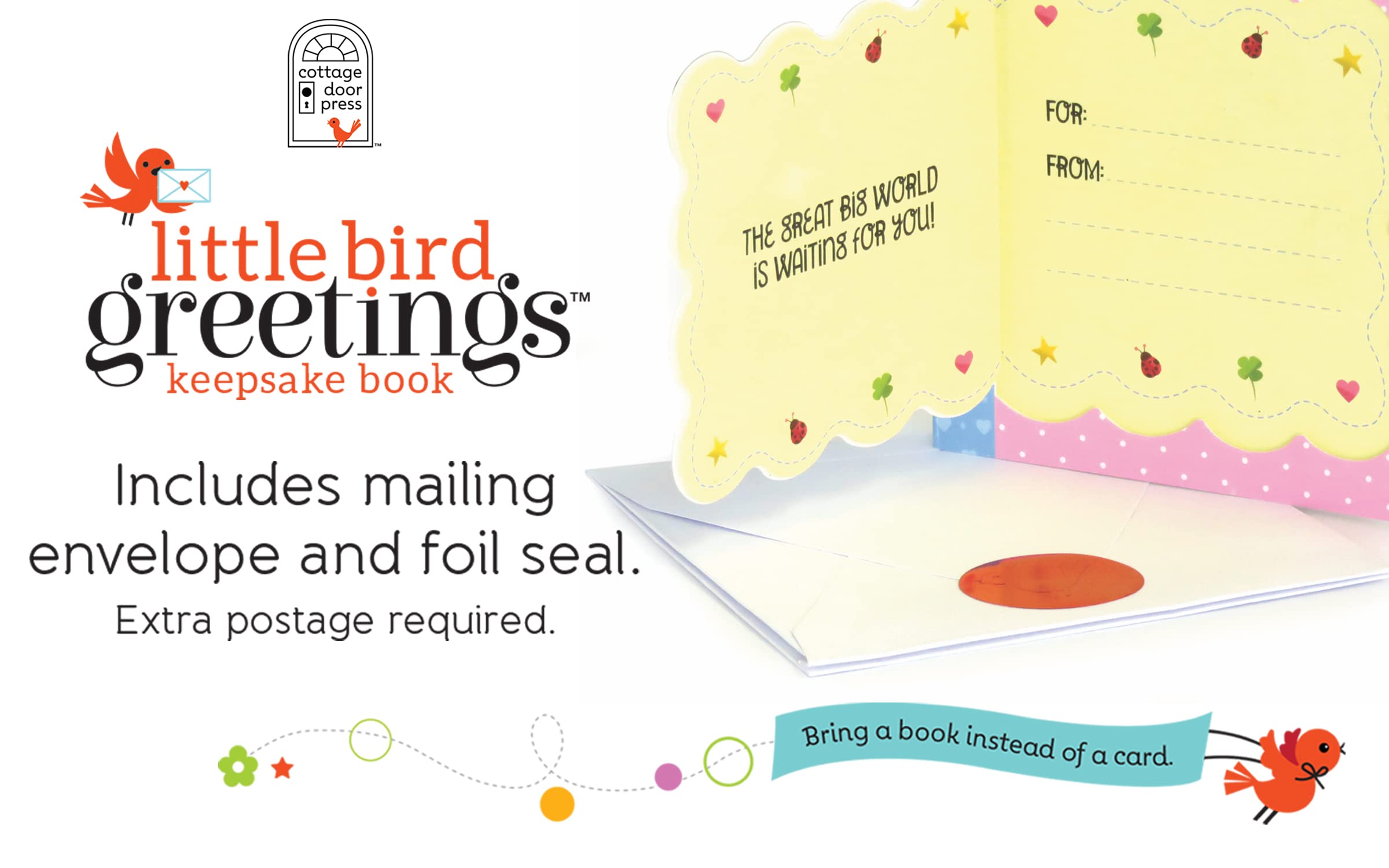What Are Little Girls Made Of: Little Bird Greetings, Greeting Card Board Book with Personalization Flap, Gifts for Birthday, Baby Showers and More