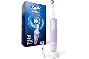 Oral-B Brosse à dents électrique Pro 500 + avec (1) tête de brosse Precision Clean et (1) tête de brosse Sensitive Clean, rec