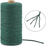 jijAcraft 3MM Dark Green Cotton String 100M Macrame Cord Craft Twine view 3