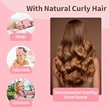 CNMTCCO Heatless Hair Curling Headband Flannel Velvet No Heat Curls Ribbon Pink view 4