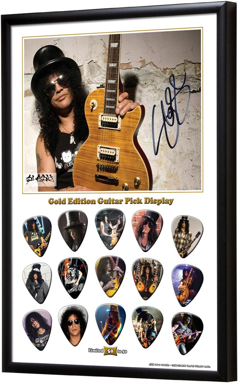 Slash Limited to 50 Framed Gold 15 Picks Guitar Pick Display Amazon.co.uk Kitchen & Home