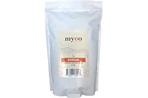 (1.0-20.0 lbs) Mycology Basics - Bulk Ultra-Fine Lab Grade Gypsum for Mushrooms, Food Grade, No Additives - Packaged in HEPA filtrated Enclosure for Sterility (10.0 lbs)
