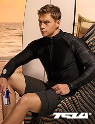 TSLA Men's Long Sleeve Zip Rash