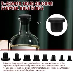 JJUNW 80 Pcs Silicone Rubber Hole Plug, 8 Sizes