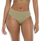 EIDON Women's Propel High Waisted Mid Coverage Bikini Bottom Swimsuit