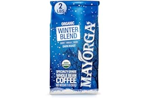 Mayorga Seasonal Dark Roast Coffee, 2 lb bag - Winter Blend Coffee Roast - 100% Arabica Whole Coffee Beans - Bold & Smooth Organic Coffee - Specialty Grade, Non-GMO, Direct Trade, Kosher