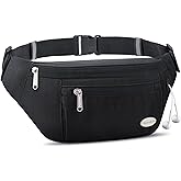 Entchin Fanny Pack for Women Men,Crossbody Belt Bag with 4-Zipper Pockets,Adjustable Waist Bag Pack,One of the Most Popular Travel Essential Gifts for Walking,Traveling,Cycling