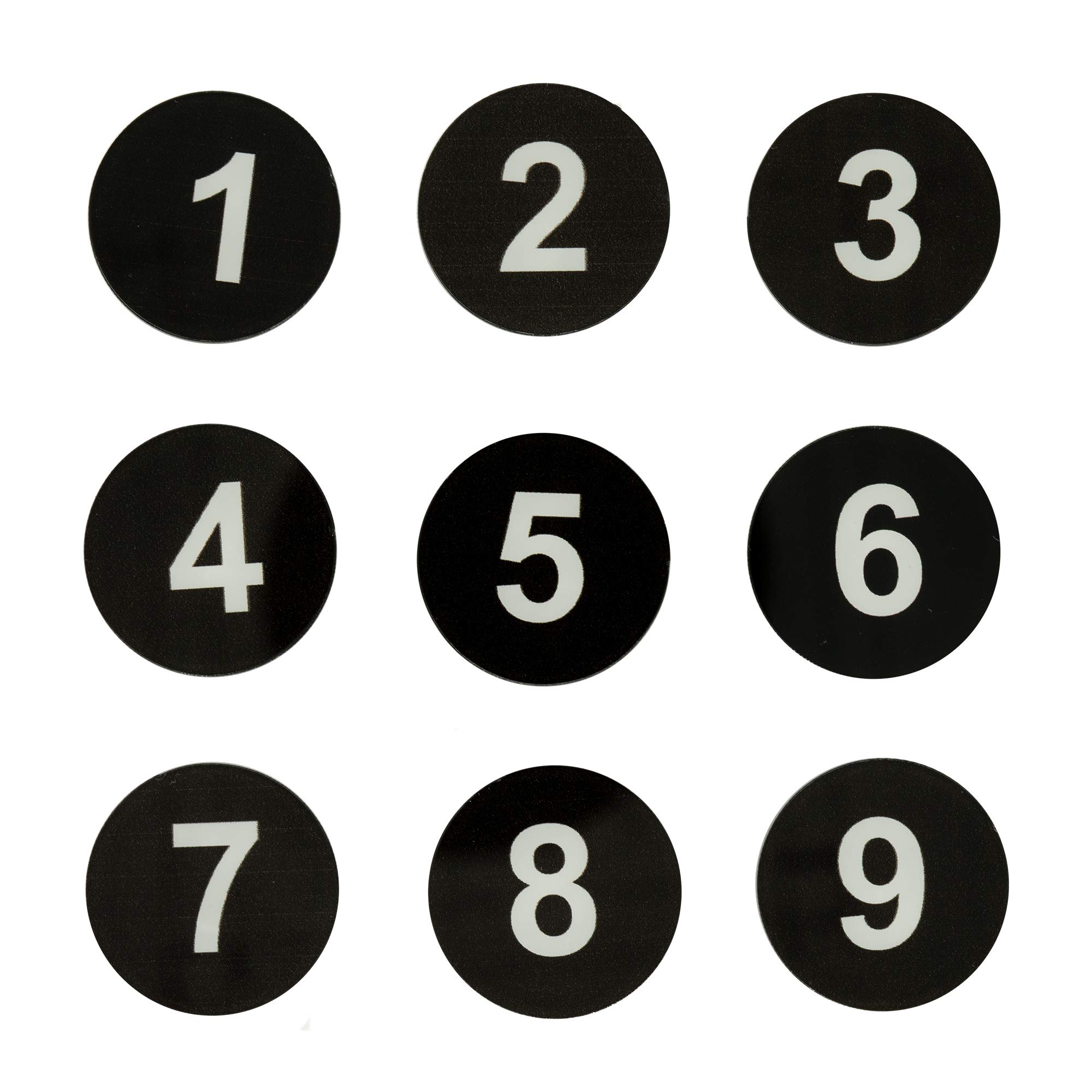 Round Locker Number Tag Sticker Room Number Door Sign with Self-Adhesive Tape (1-25, Black)