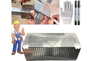 Precisionflex Angle & Arc Marking Tool, 2024 Adjustable Linear Arc Dual-Purpose Scriber, Square Steel Pipe Fitting Bend Cutte