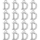 uxcell Rhinestone Letter Charm, Letter Alphabet Dangle Charm Pendant for DIY Bracelets Necklace Jewelry Making