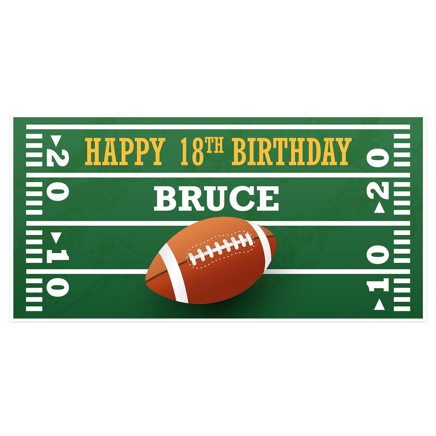 Football Birthday Banner Party Backdrop Handmade