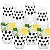 HYMENEX 50Pcs Soccer Cups, 12oz Soccer Plastic Party Cups for Sports Themed Events Game Day Decor Birthday Party Supplies Favors