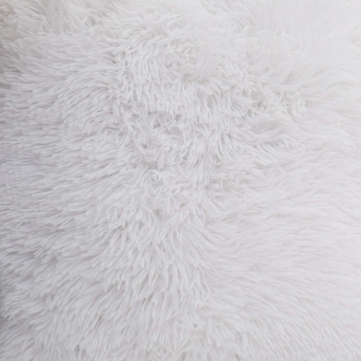 Sweet Home Collection Plush Pillow Faux Fur Soft and Comfy Throw Pillow (2 Pack), White: Home & Kitchen