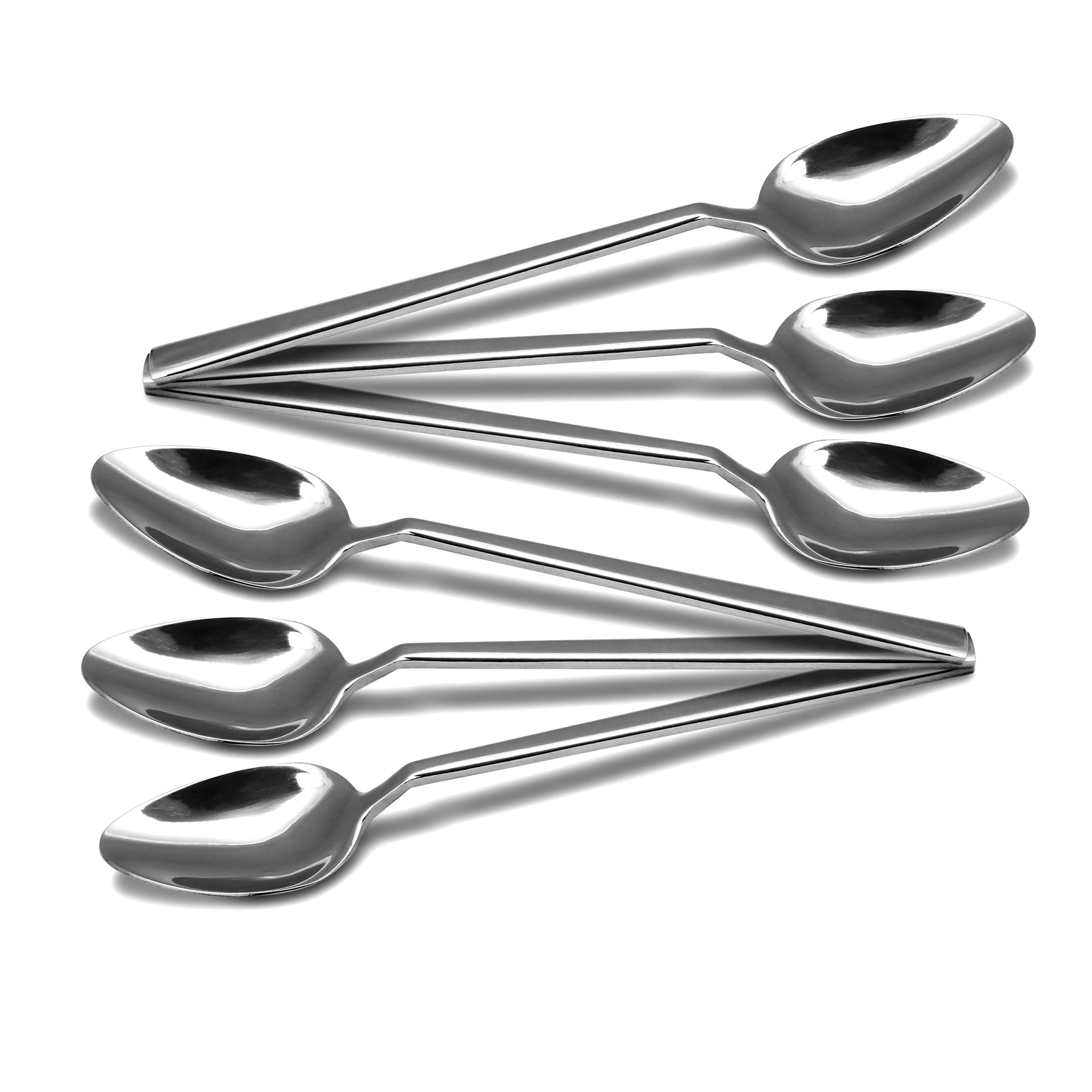 CAMRI Teaspoons Set of 6 - Stainless Steel Tea Spoons 6, Tea Spoon for Coffee & Dessert, 6.2 inches, Heavy Duty, Dishwasher Safe, Spoon Set for Home Kitchen & Restaurant (C62 - Pack of 6)