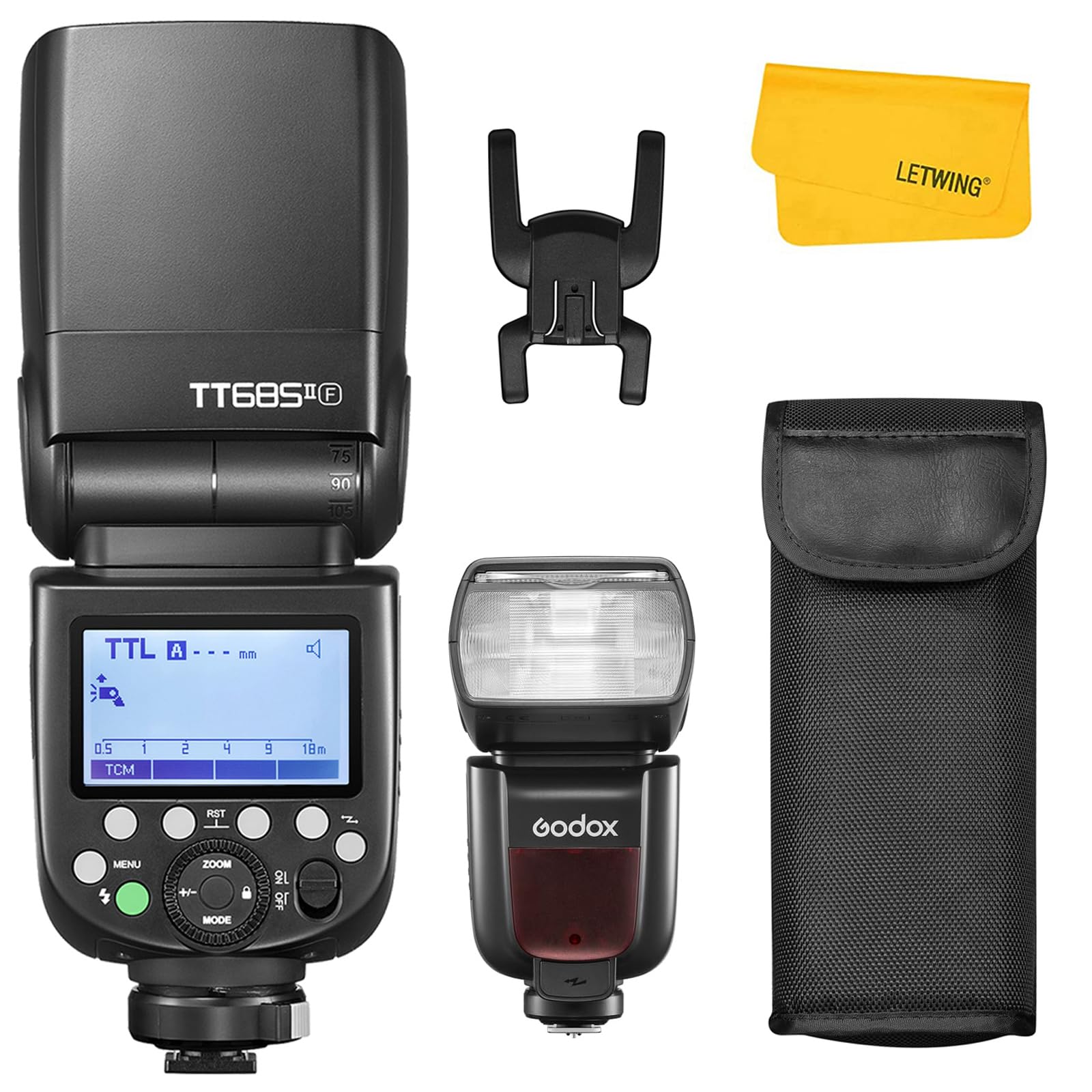 GODOX TT685II-F TT685F II TTL Camera Flash for Fuji, HSS 1/8000s GN60 2.4G Wireless Transmission Speedlite Strobe Compatible for Fujifilm Cameras