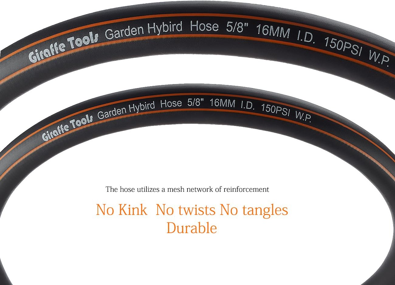 Giraffe Garden Hose, Water Hose Hybrid 5/8 in.x50FT, SwivelGrip/Heavy Duty/Lightweight/Flexible Hose : Garden & Outdoor