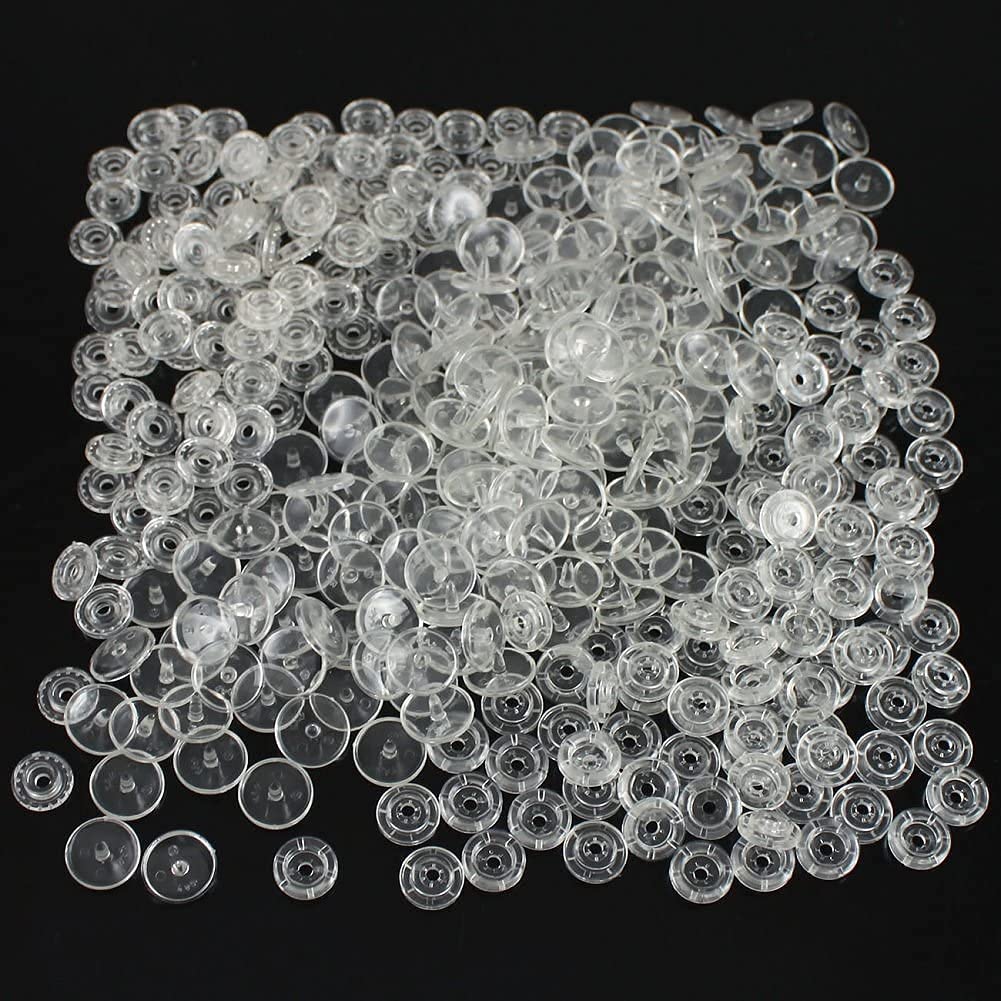 CNFQ Pack of 100 Clear Resin Press Studs KAM Size 20 T5