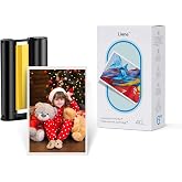 Liene Amber M100/M200/M110/M210 4x6'' Photo Printer Paper &amp; Cartridge, 1 Cartridge Refill &amp; 40 Photo Papers- 40 Pack Only for DHP512/DHP513/DHP514/DHP515