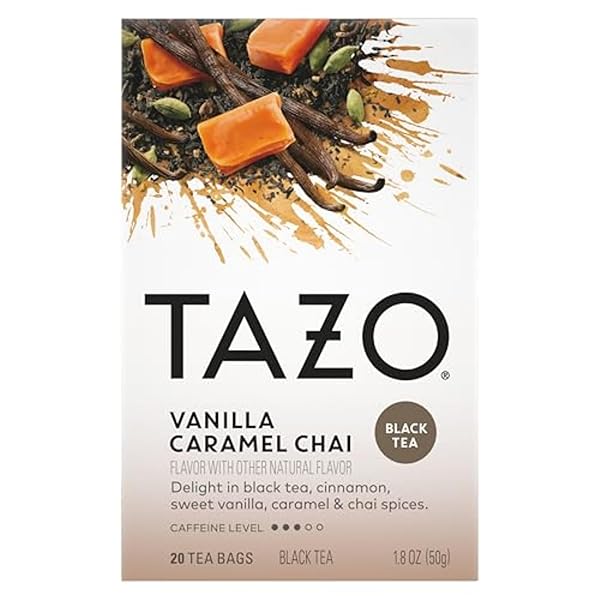 TAZO CHAI TEA BAGS, VANILLA CARAMEL CHAI, CAFFEINATED TEA, 120 TOTAL BAGS (20CT – PACK OF 6)