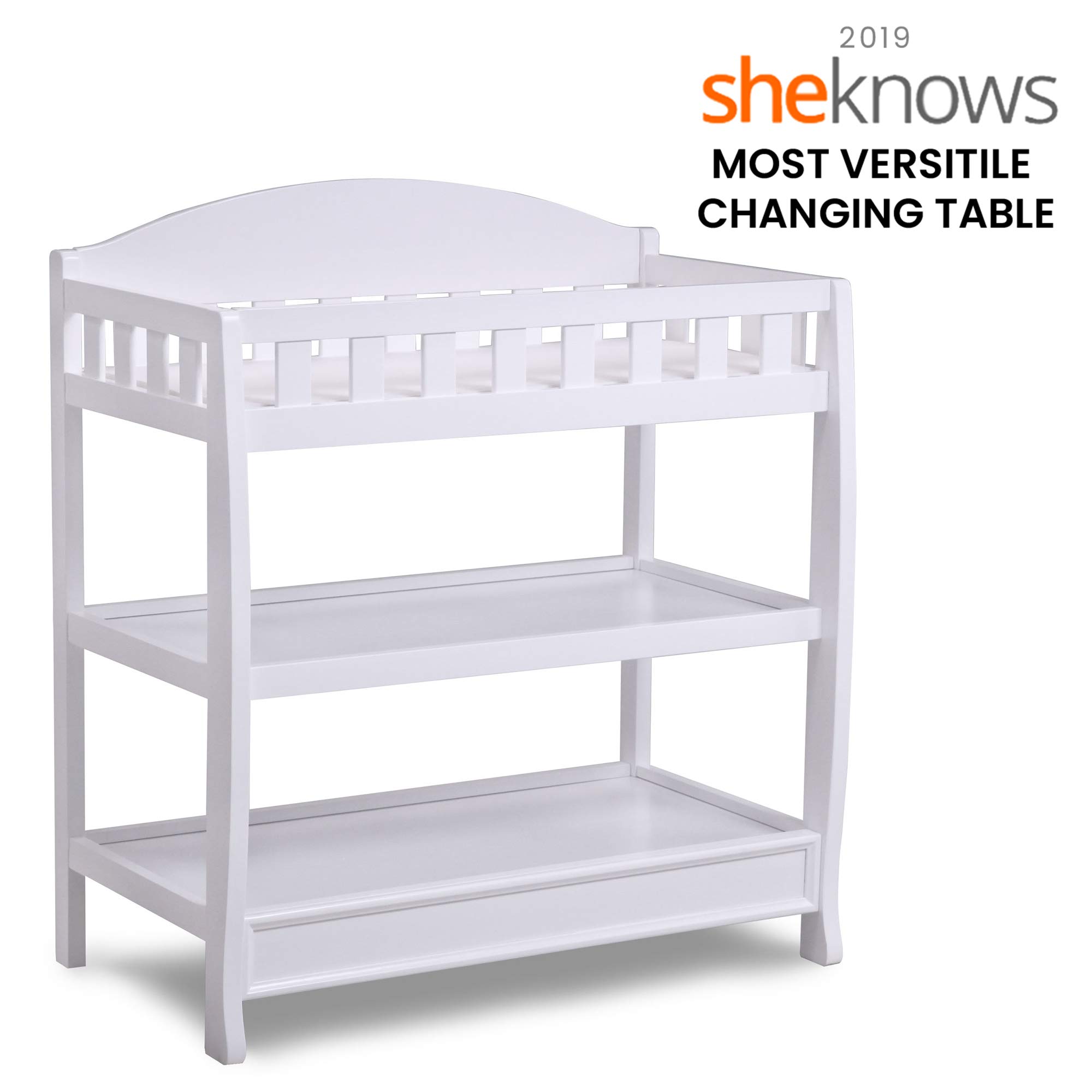 Delta Children Infant Changing Table with Pad, White Buy Online in