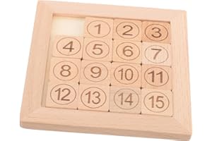 KESYOO Sliding Number Puzzle for Wooden Educational Intelligence Game for Logical Thinking and Brain