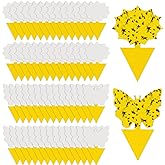 Cleanuper 58 Pack Yellow Sticky Gnat Traps for Plants - Fungus Gnat Killer, Fruit Fly Traps for Indoors, Gnat Sticky Traps for Plants, Family Friendly Design, Sunflower + Butterfly Shapes