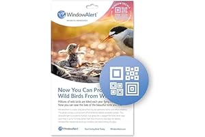 WindowAlert Modern Square Anti-Collision Decal - UV-Reflective Window Decal to Protect Wild Birds from Glass Collisions - Made in The USA