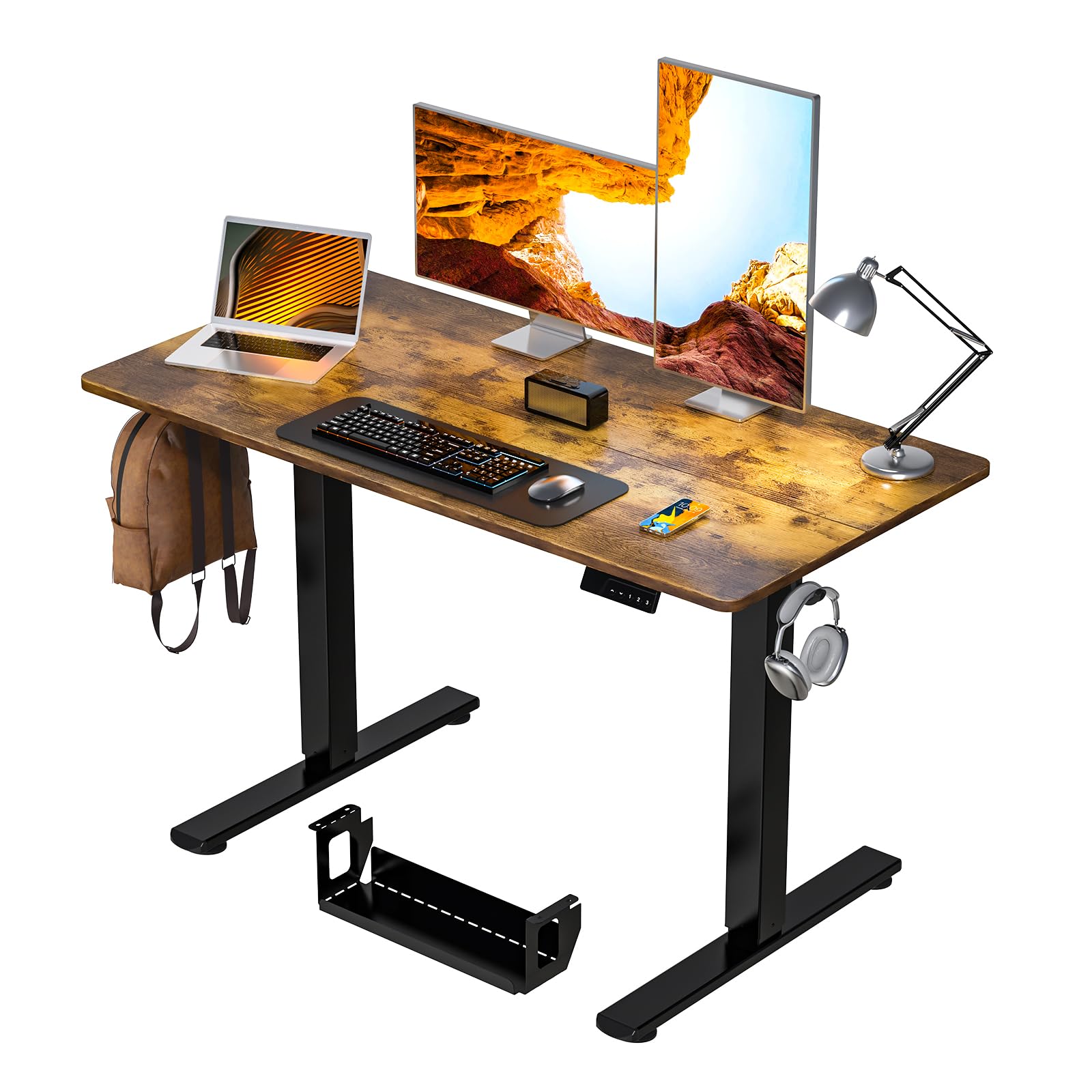 Photo 1 of **SIMILAR ITEMS** REFERENCIAL IMAGES**Kingant Standing Desk Height Adjustable Electric Stand Up Desks [48 x 24 Inch] - Ergonomic Sit Stand Desk Rising Desks for Home Office Computer Desk Stand Desk Workstation with Cable Management