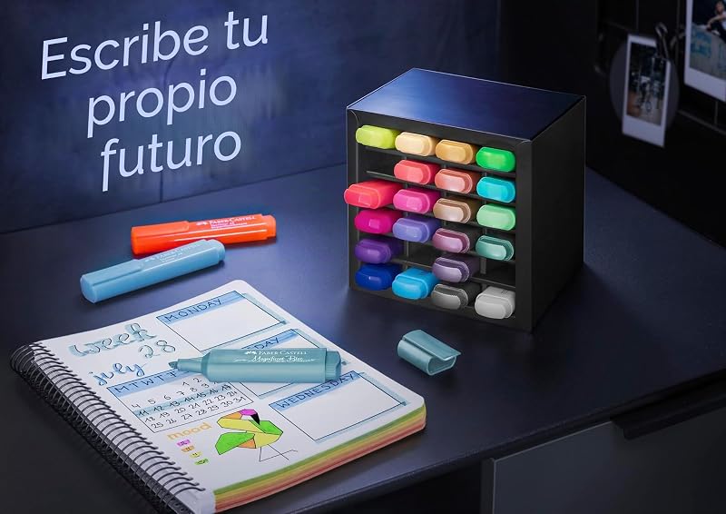 Faber-castell 254602 - conjunto de mesa textliner 46 com 24 marcadores