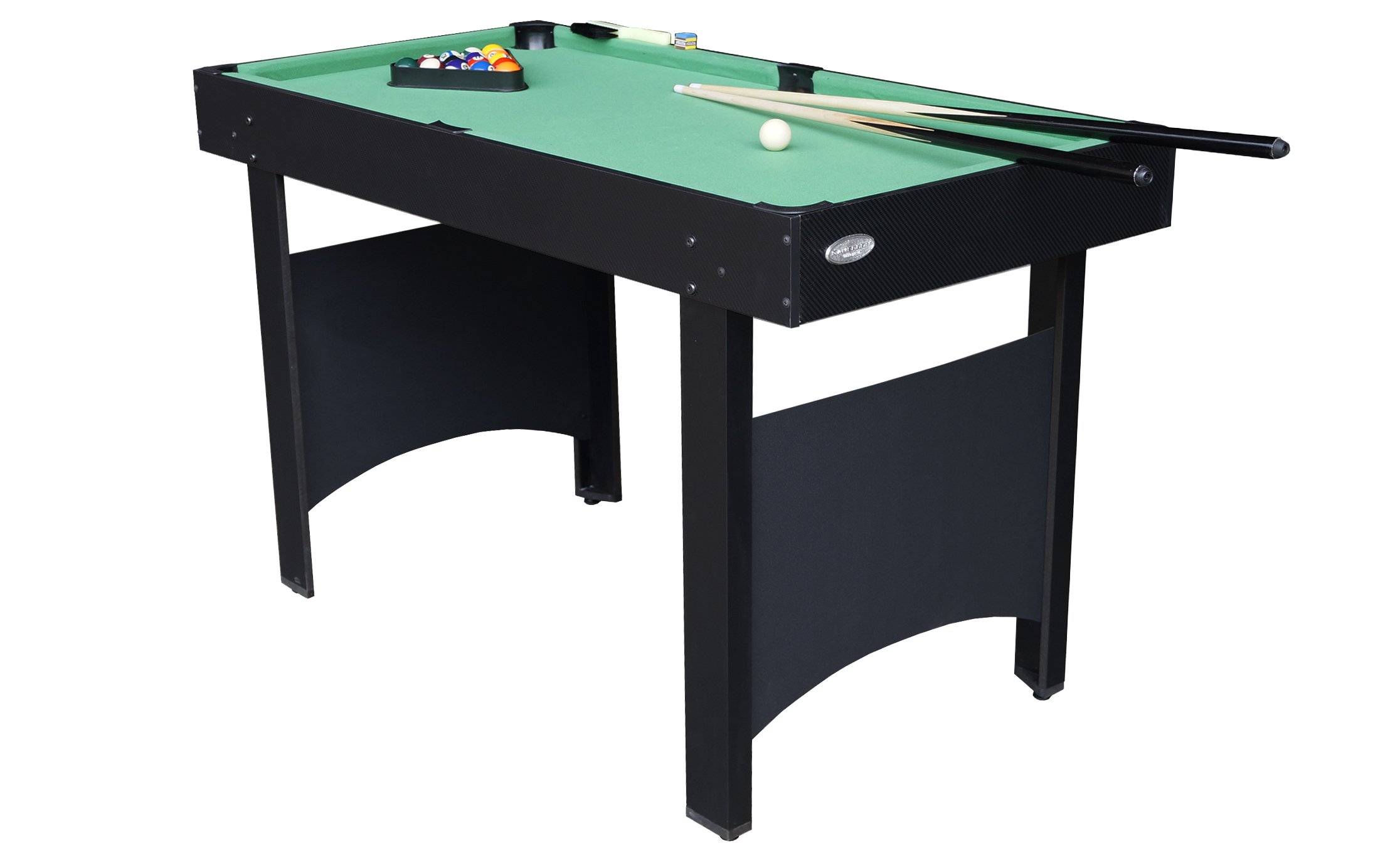 Gamesson UCLA Pool Table - Black/Green, 4 ft | Compact Design, | Complete with Accessories | Ideal for Home Entertainment | Hidden Ball Baskets | Classic Design | Fun for All Ages