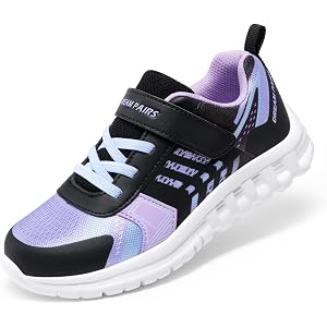 DREAM PAIRS Kids Sneakers Running | Lightweight, Breathable knit upper, Hook-and-loop, Cushioned foam insole, Boys Girls athl