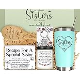 iAOVUEBY Sisters Gifts from Sister, Sister Birthday Gifts, Gift for Sisters in Law Adult Birthday, Mother Day, Christmas, Sis-ter Gift Baskets Ideas