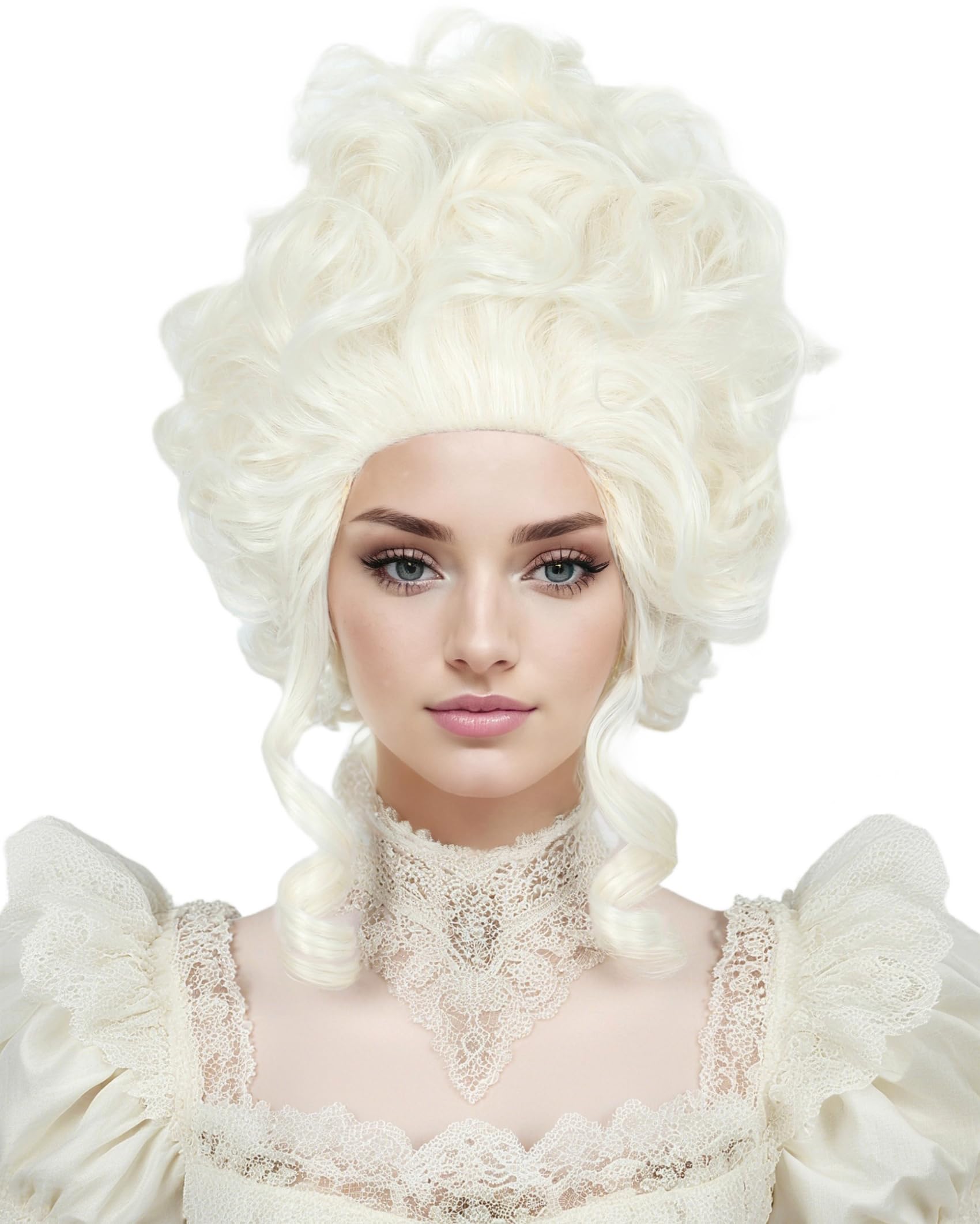 Linfairy Short Retro Blonde Wig for Women fits 50s 80s Costume