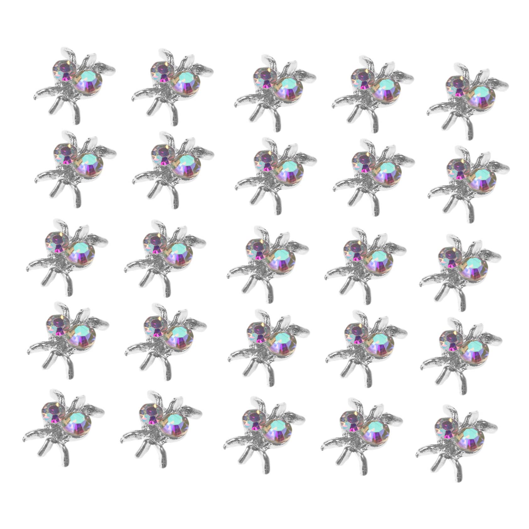 Mikinona 100Pcs Spider Nail Art Charms Manicure Decor for Women Nail DIY Charms Spider Ornaments for Nail Decoration for Creative Nail Designs
