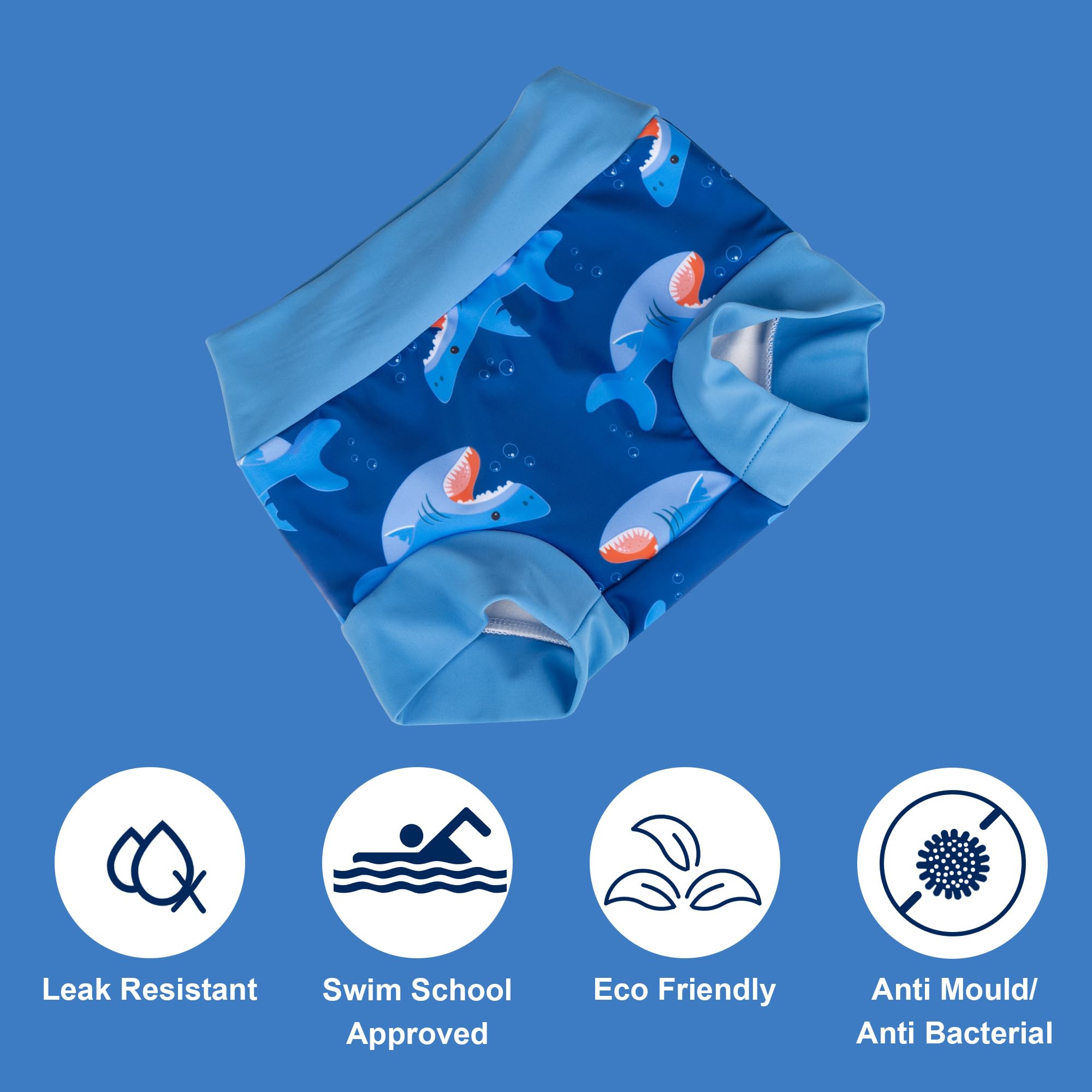 BIG ELEPHANT Baby Schwimmwindeln 3er Pack – Wiederverwendbare, Verstellbare & Waschbare Badehose für Babys & Kleinkinder 3