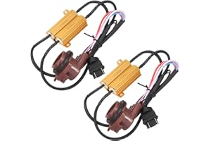 X AUTOHAUX 2Pcs LED Resistor Kit 3157 3047 3057 3155 3457 3157B T25 Flash/Error Code Load Canceller Anti Flicker Turn Signal 