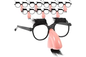NUOBESTY Disguised Glasses with Funny Nose Halloween Costume Party Eye Glasse Slinky Eyeglasses for Party Props