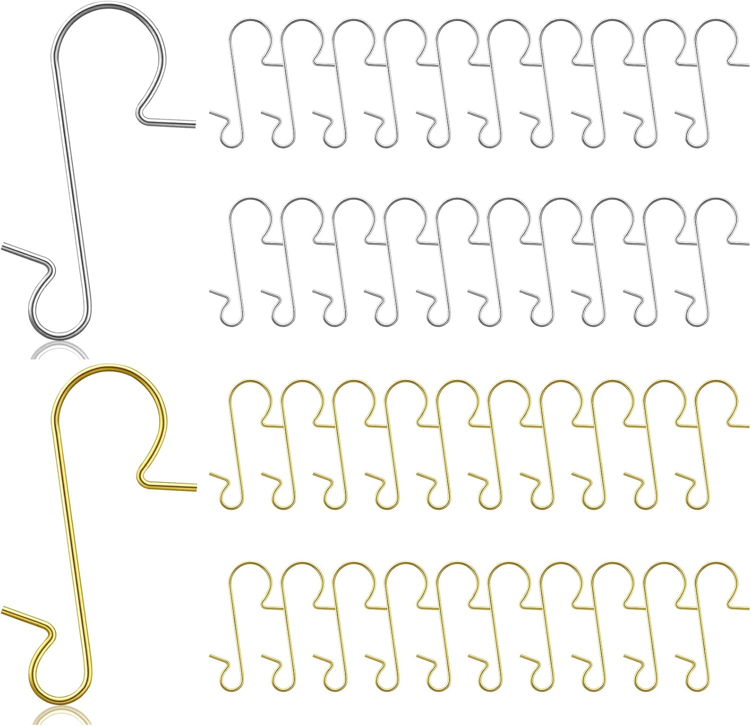 Ornament Hooks - Lucleag 200PCS Christmas Ornament Hooks, Gold and Silver Metal Wire Xmas Ornament Hanging Hooks, S-Hooks Ornament Hangers for Christmas Tree Decorations