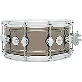 DW Design Series Brass Snare Drum- 6.5x14, Black Nickel Over Brass